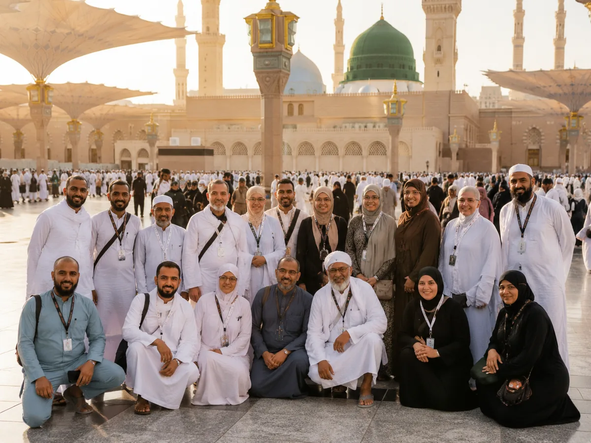 Al-Hasnain Pilgrims at Masjid an-Nabawi